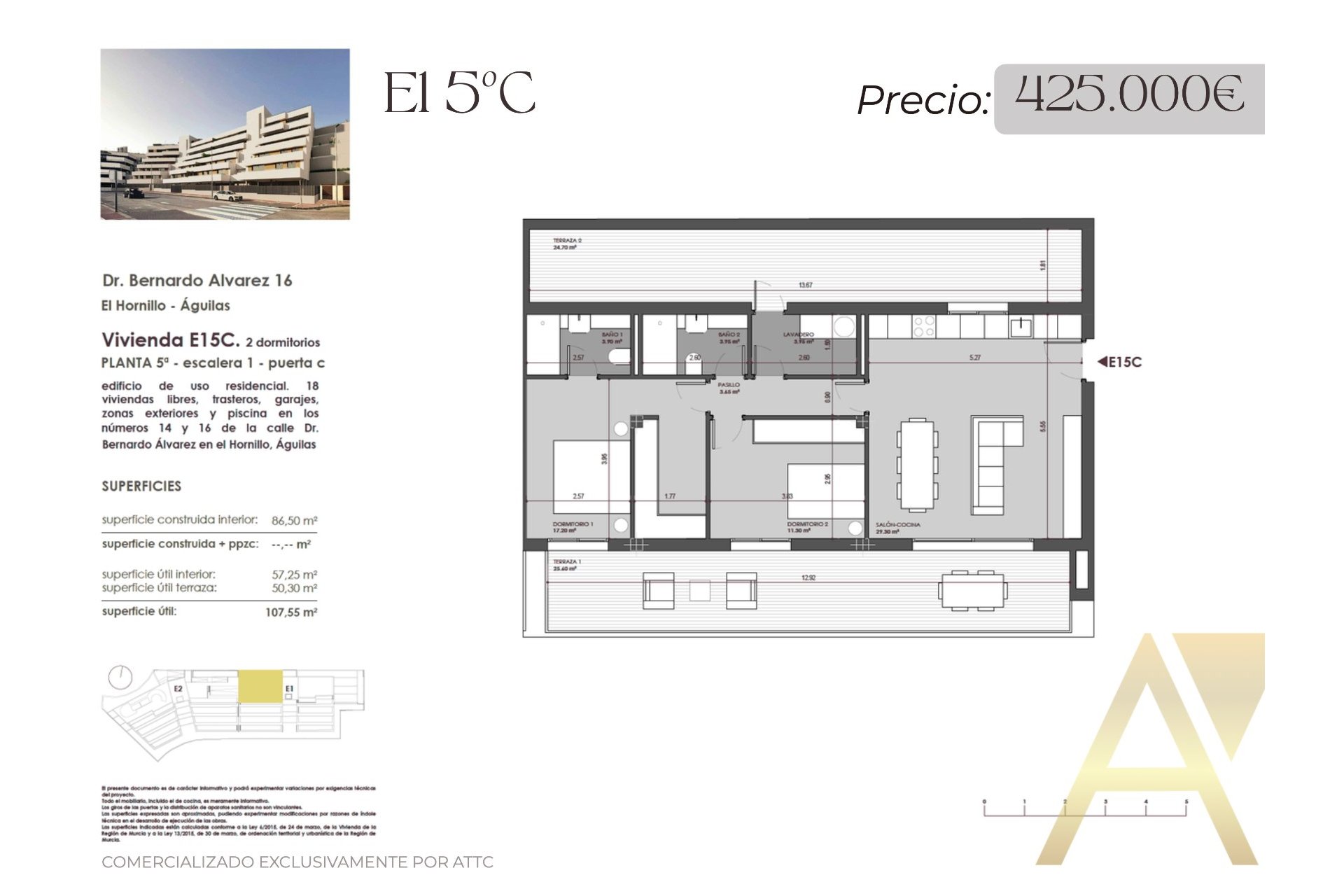 Obra nueva - Apartamento / piso - Águilas - El Hornillo