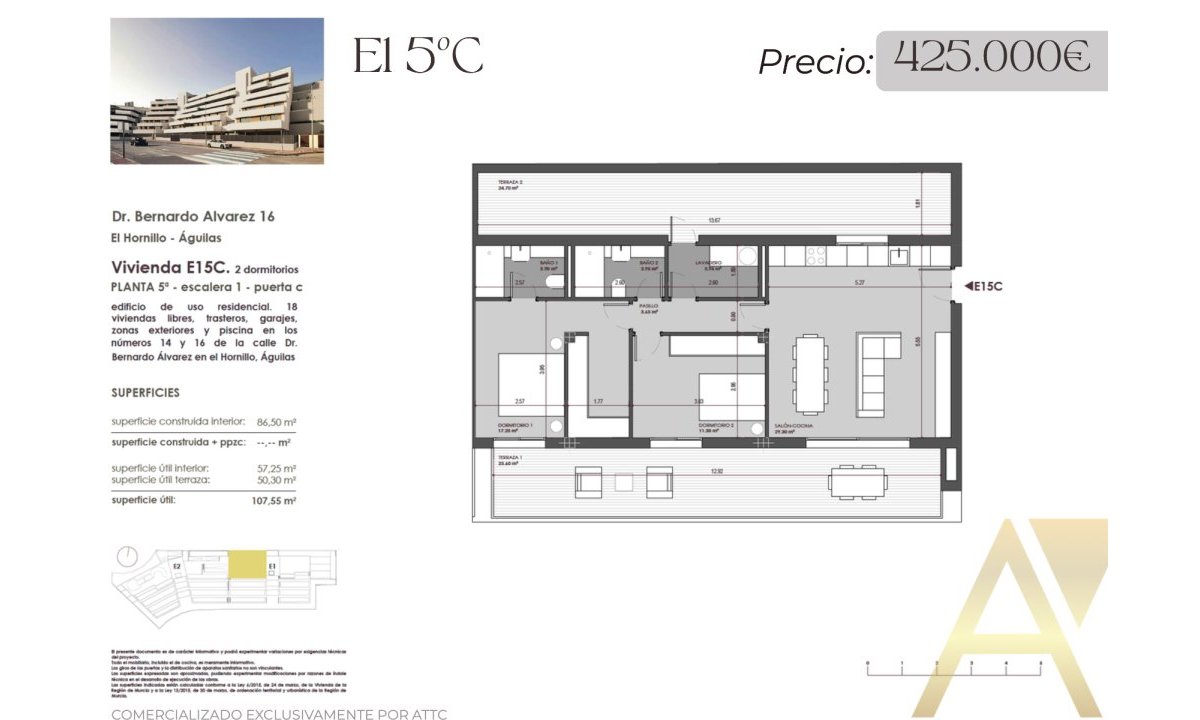 Obra nueva - Apartamento / piso - Águilas - El Hornillo